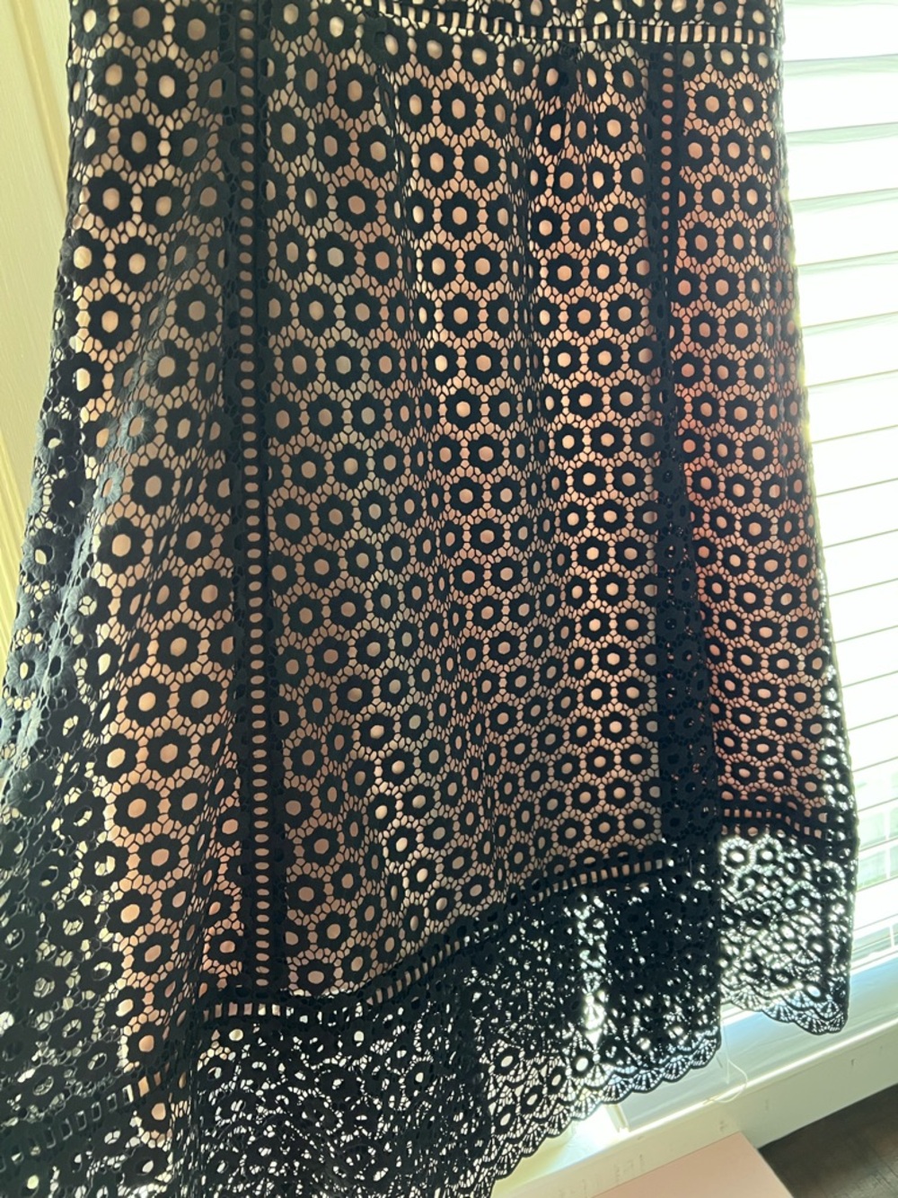 J. Crew Black Daisy Lace Fit-and-Flare Dress - Picture 9 of 11